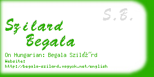 szilard begala business card